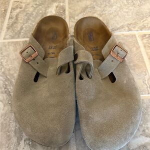 Women’s Birkenstock suede slip on. Size 38/7-7.5 US